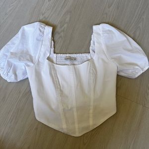 Abercrombie corset puff sleeve top